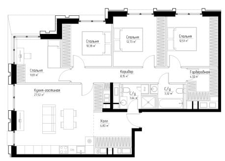 Квартира в ЖК Павелецкая Сити