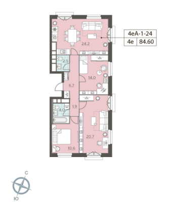 Квартира в ЖК ЛЕНИНГРАDКА 58