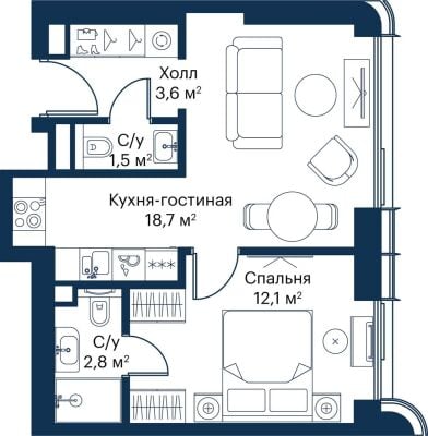 Квартира в ЖК City Bay