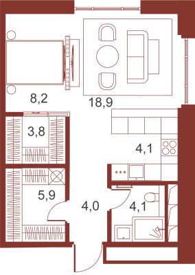 Квартира в ЖК коллекция клубных особняков «Ильинка 3/8»