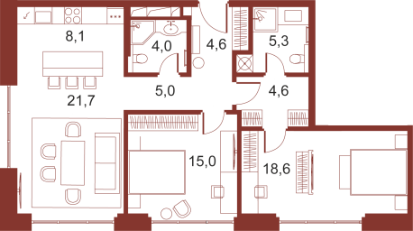 Квартира в ЖК коллекция клубных особняков «Ильинка 3/8»