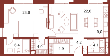 Квартира в ЖК коллекция клубных особняков «Ильинка 3/8»