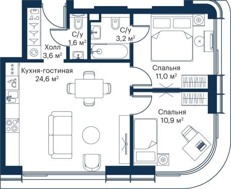 Квартира в ЖК City Bay