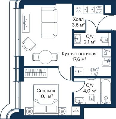Квартира в ЖК City Bay