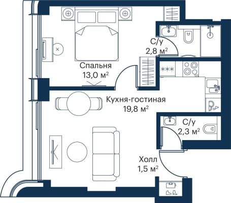 Квартира в ЖК City Bay
