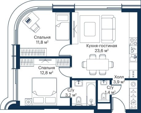 Квартира в ЖК City Bay