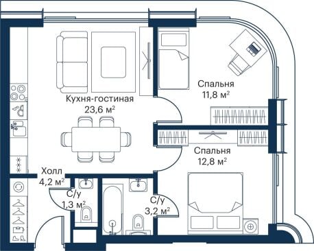 Квартира в ЖК City Bay