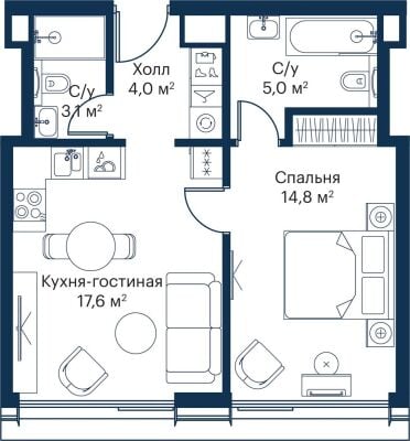 Квартира в ЖК City Bay
