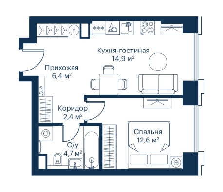 Квартира в ЖК City Bay
