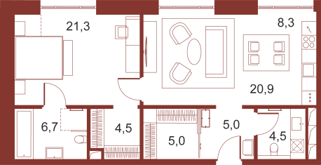 Квартира в ЖК коллекция клубных особняков «Ильинка 3/8»