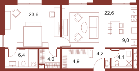 Квартира в ЖК коллекция клубных особняков «Ильинка 3/8»