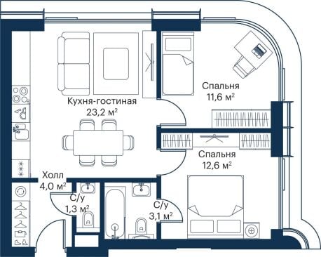 Квартира в ЖК City Bay