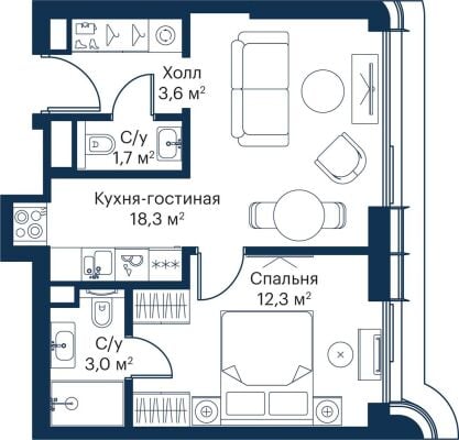 Квартира в ЖК City Bay