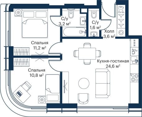 Квартира в ЖК City Bay