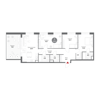 Квартира в ЖК Voxhall