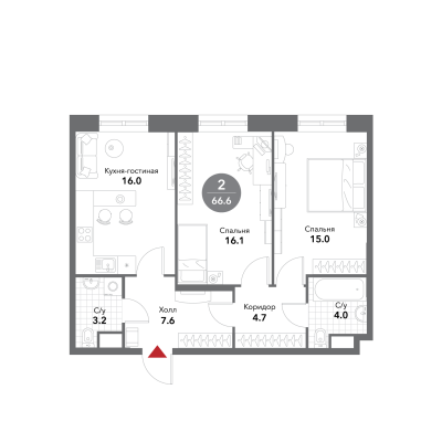 Квартира в ЖК Voxhall
