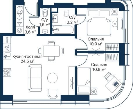 Квартира в ЖК City Bay