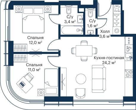 Квартира в ЖК City Bay