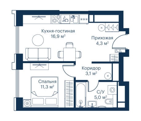 Квартира в ЖК City Bay