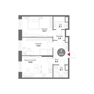 Квартира в ЖК Voxhall