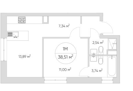 Квартира в ЖК N' ICE LOFT
