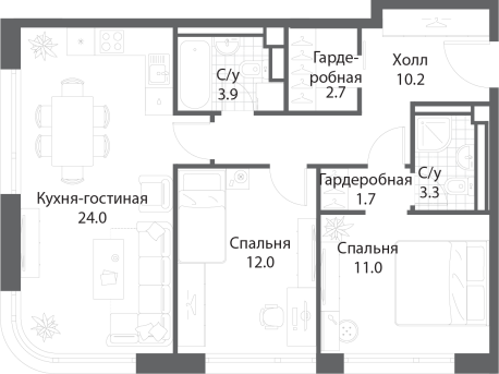 Квартира в ЖК Nagatino i-Land