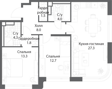 Квартира в ЖК Nagatino i-Land