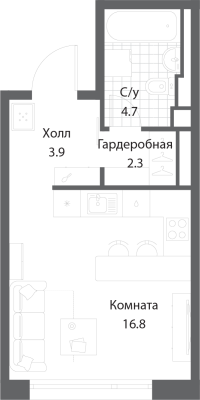 Квартира в ЖК Nagatino i-Land