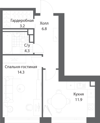 Квартира в ЖК Nagatino i-Land