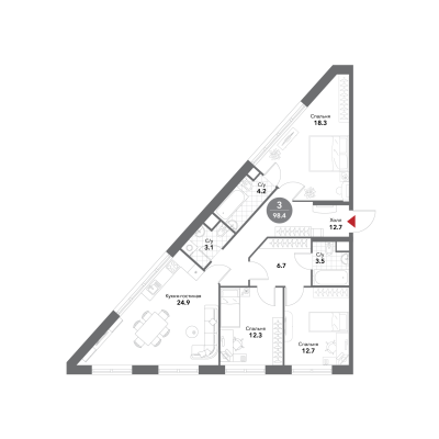 Квартира в ЖК Voxhall
