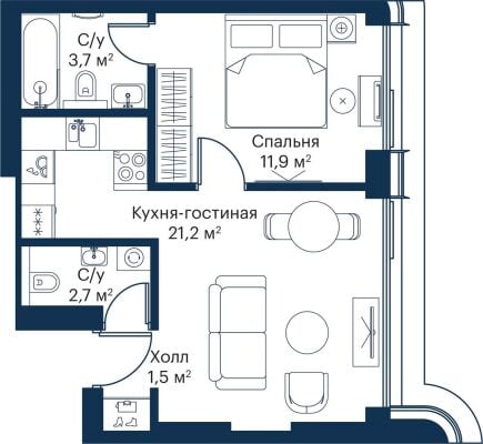 Квартира в ЖК City Bay