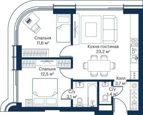 Квартира в ЖК City Bay