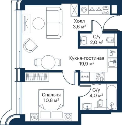Квартира в ЖК City Bay
