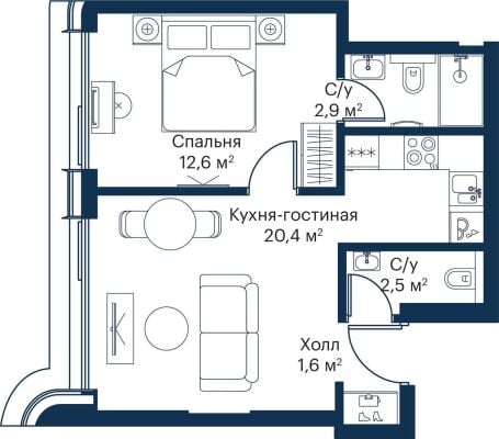 Квартира в ЖК City Bay