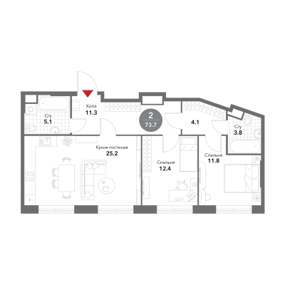 Квартира в ЖК Voxhall