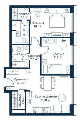 Квартира в ЖК City Bay