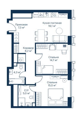 Квартира в ЖК City Bay