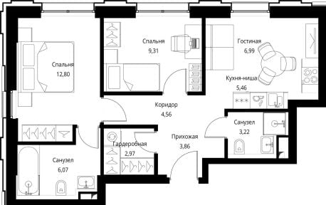 Квартира в ЖК Селигер Сити