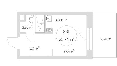 Квартира в ЖК N' ICE LOFT