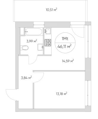 Квартира в ЖК N' ICE LOFT