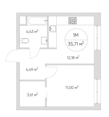 Квартира в ЖК N' ICE LOFT