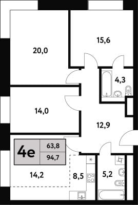 Квартира в ЖК Фестиваль парк-2