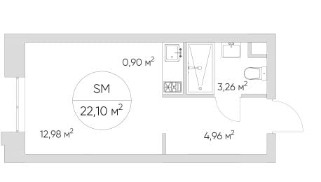 Квартира в ЖК N' ICE LOFT