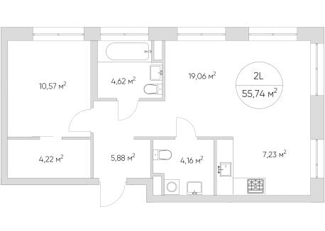 Квартира в ЖК N' ICE LOFT
