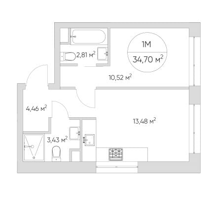 Квартира в ЖК N' ICE LOFT