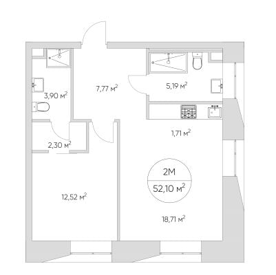 Квартира в ЖК N' ICE LOFT