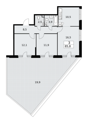 Квартира в ЖК Родные кварталы