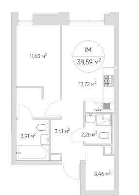 Квартира в ЖК N' ICE LOFT