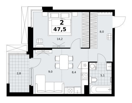 Квартира в ЖК Дзен-кварталы