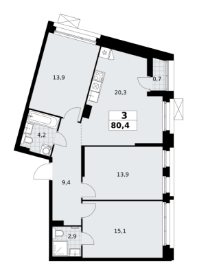 Квартира в ЖК Прокшино (Сосенское)